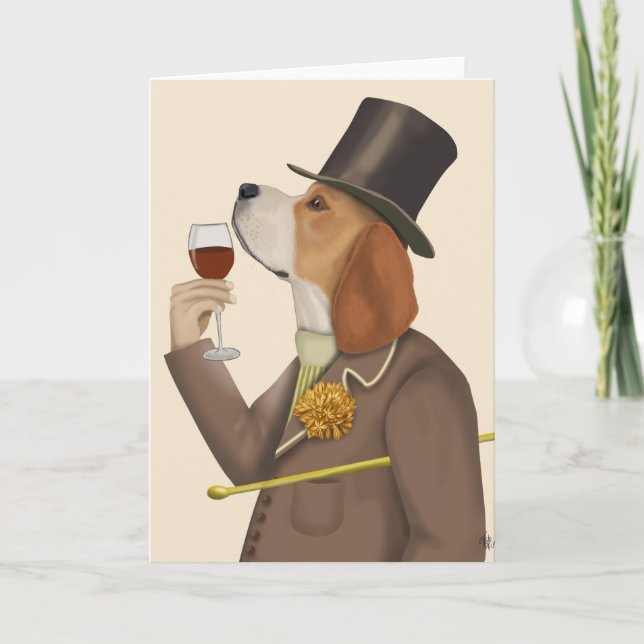 Carte Snob de vin beagle (Devant)
