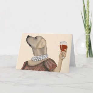 Carte Snob de vin du Labrador jaune