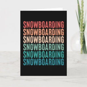 Carte Snowboard - Cadeau sportif Vintage
