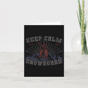 Carte Snowboard Conserver Calme Vintage Retro SnowbaTATI