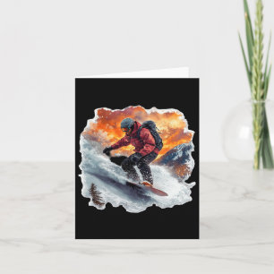 Carte Snowboard En Montagne Descente Extreme Sport G