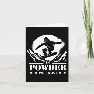 Carte Snowboard En Poudre Nous Avons Confiance Graphisme
