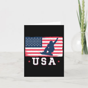 Carte Snowboard États-Unis Drapeau Snowboard Femmes Kid
