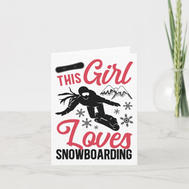 Carte Snowboard girl (Devant)
