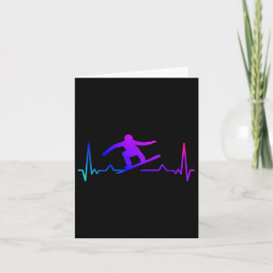 Carte Snowboard Heartbeat 80s 90s Retro Winter Snowboard