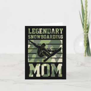 Carte Snowboard légendaire Maman 80s Retro Snowboarder