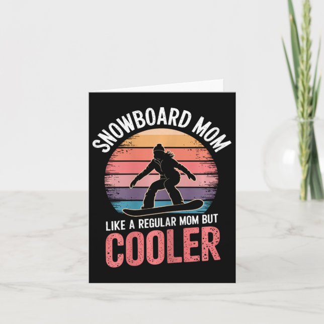 Carte Snowboard Maman Cool Mère Snowboard 1 (Devant)
