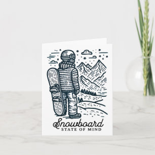 Carte Snowboard minimaliste - Mountain Adventure Snowbo