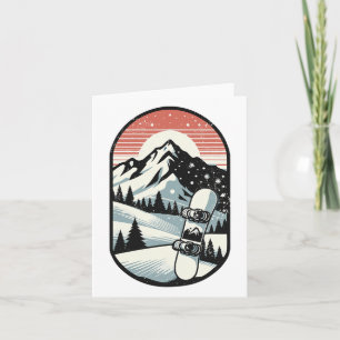 Carte Snowboard Mountain Scene Snowboard 1