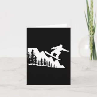 Carte Snowboard Mountain Sports d'hiver Aventure neige