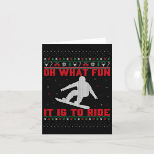 Carte Snowboard Oh Quel Amusant Il Est De Circuler Noël