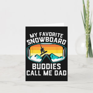 Carte Snowboard Papa Fête des pères cadeau Snowboard Lov