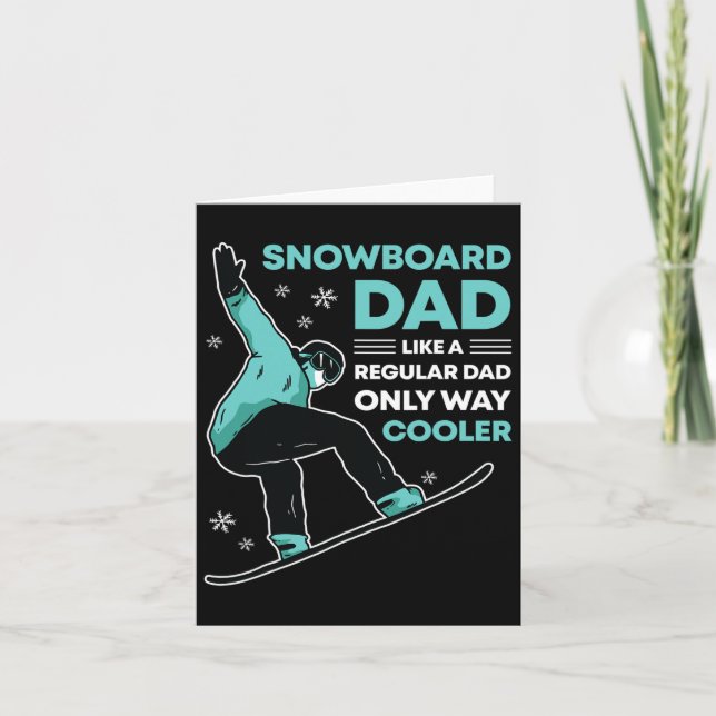 Carte Snowboard Papa Funny Sympa Winter Snowboard Cadeau (Devant)