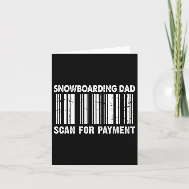 Carte Snowboard Papa Scan For Payment Code-barres Père (Devant)