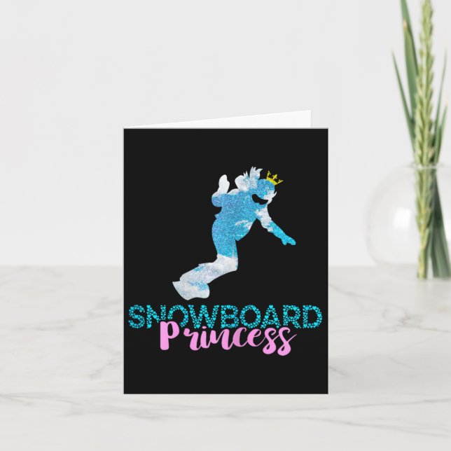 Carte Snowboard Princess Snowboardeur Snowboard Hiver (Devant)