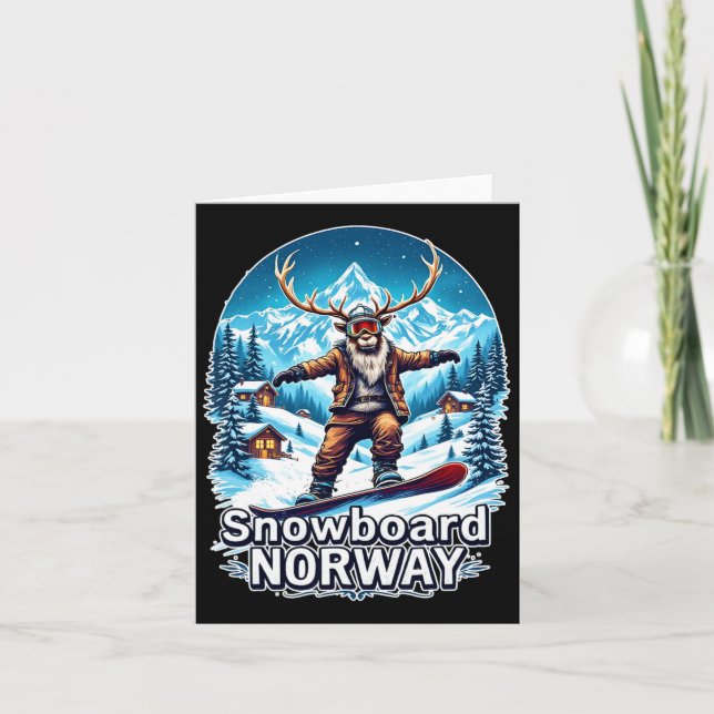 Carte Snowboard Reindeer Adventure En Norvège (Devant)