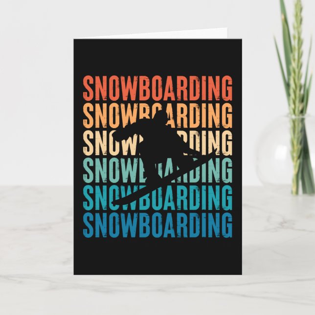 Carte Snowboard Retro Cadeau pour Snowboard (Devant)