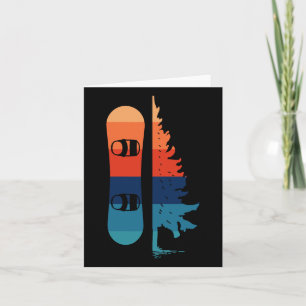 Carte Snowboard Retro Skier Appareils Retro Vintage Sno