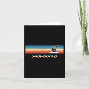 Carte Snowboard Retro Vintage Snowboard Cadeau