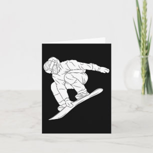 Carte Snowboard Snow Mountain Winter Sport Drôle Neige