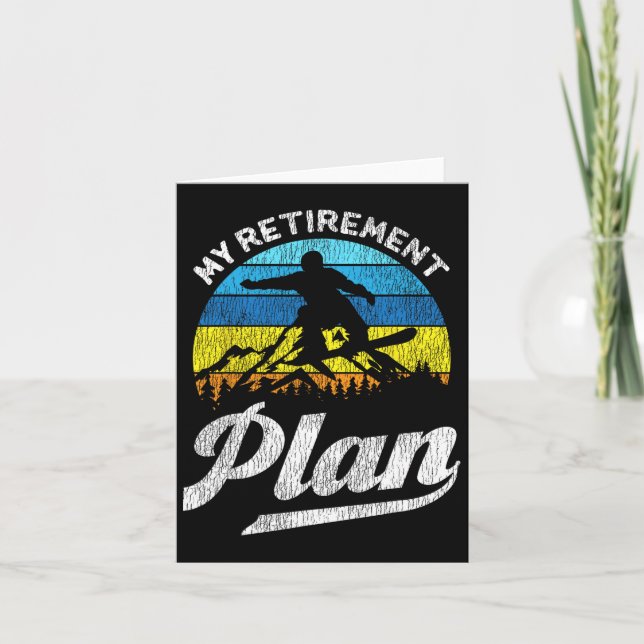 Carte snowboard Snowboard Retire Vintage Retro Ma Rette (Devant)