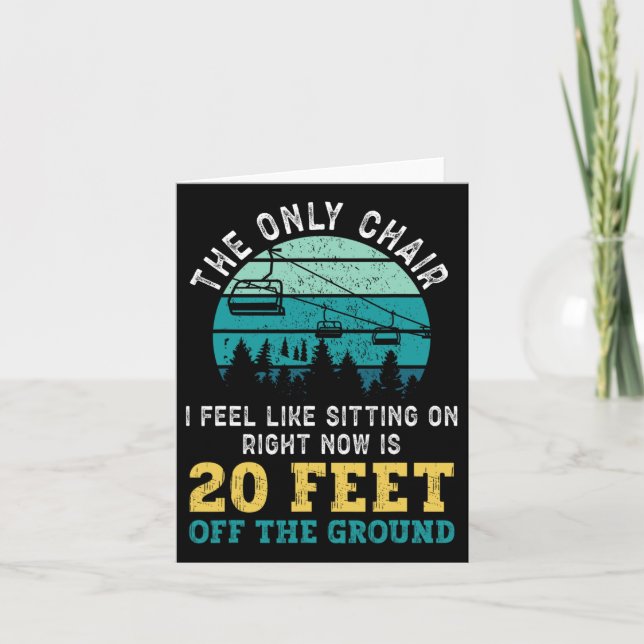 Carte Snowboard Snowboard Ski Lift Vintage Rétro Le (Devant)