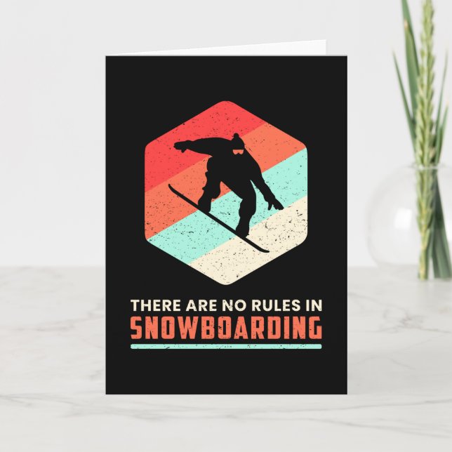 Carte Snowboard Snowboard Snowboard Retro Cadeau (Devant)