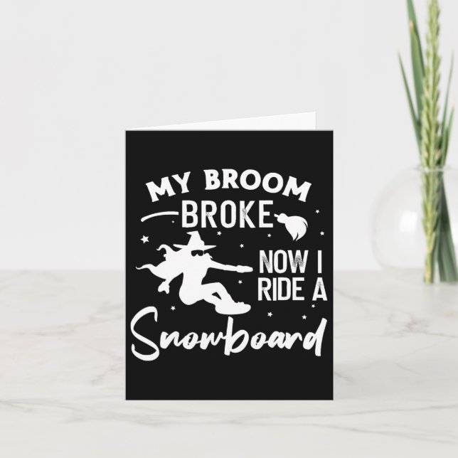 Carte Snowboard Snowboard Vintage Halloween Witch (Devant)