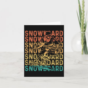 Carte Snowboard Snowboard Vintage Retro Snowboard