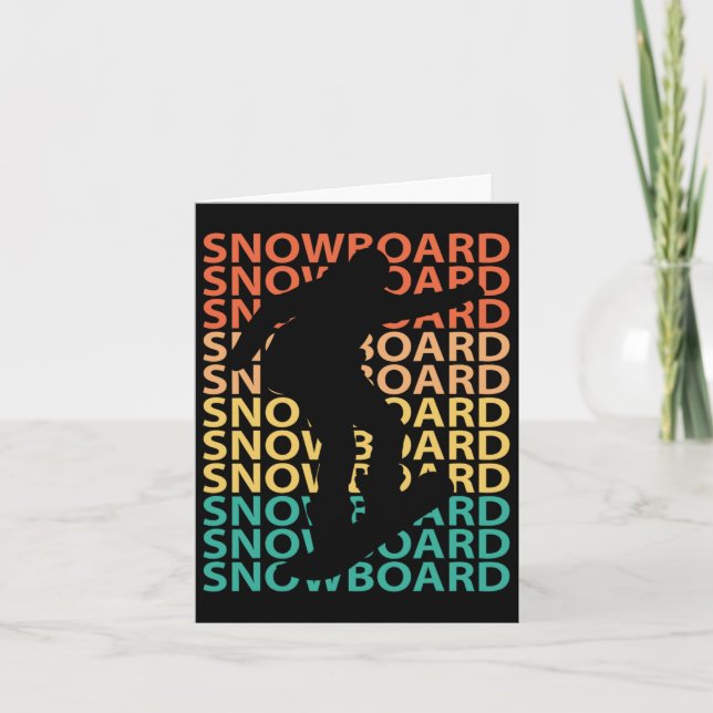 Carte Snowboard Snowboard Vintage Retro Snowboard 1 (Devant)