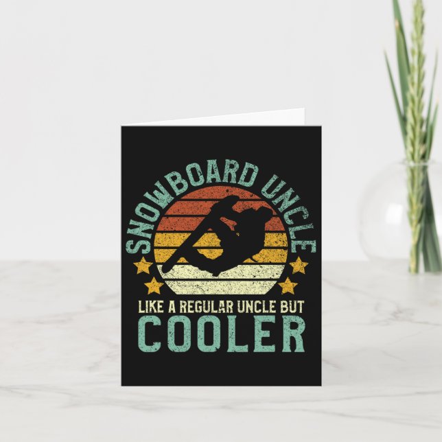 Carte Snowboard Uncle Funny Vintage Snowboard Cadeau Sn (Devant)