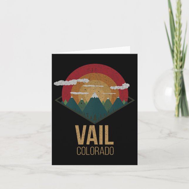 Carte Snowboard Vail Colorado Ski Winter Mountain Cadeau (Devant)