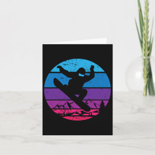 Carte Snowboard vintage Silhouette I Rétro