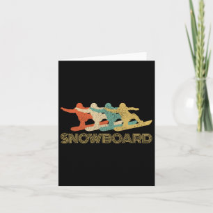 Carte Snowboard Vintage Sports d'hiver Freestyle Snowboa
