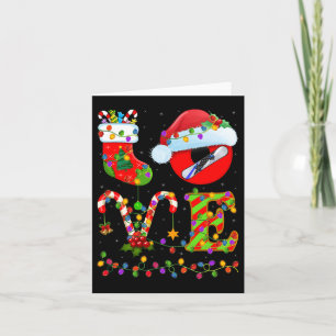 Carte Snowboard Xmas Lighting Père Noël Love Snowboard