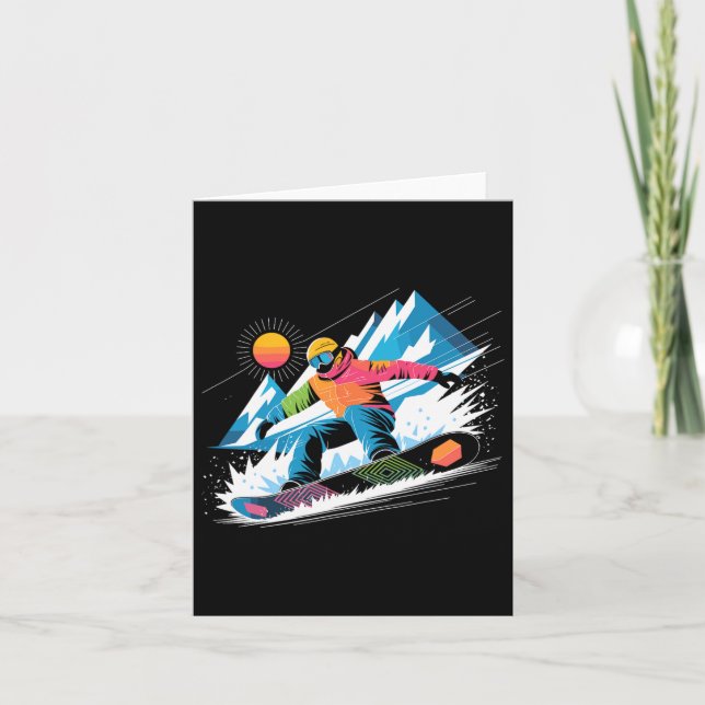 Carte Snowboarder Explorez Les Pistes Snowboard Lover (Devant)
