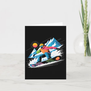 Carte Snowboarder Explorez Les Pistes Snowboard Lover