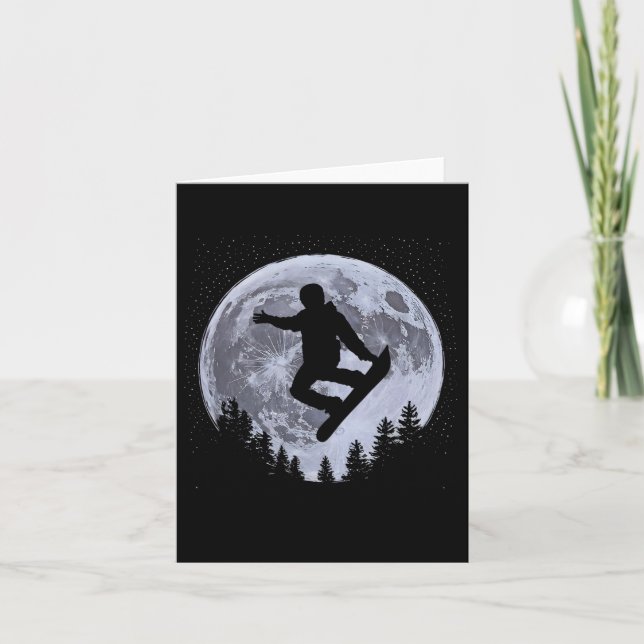 Carte Snowboarder Moon Snowboard Freestyle Pro Snowbo (Devant)