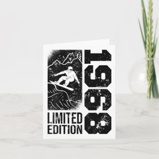 Carte Snowboarder Vintage 1968 Anniversaire Snowboard Sn