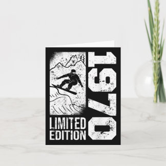 Carte Snowboarder Vintage 1970 Anniversaire Snowboard Sn