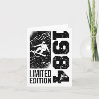 Carte Snowboarder Vintage 1984 Anniversaire Snowboard Sn