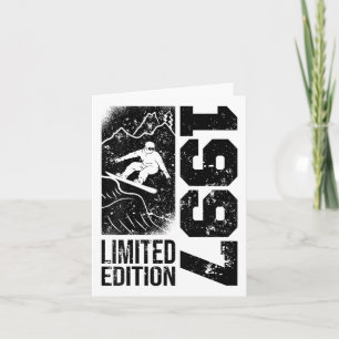 Carte Snowboarder Vintage 1997 Anniversaire Snowboard Sn