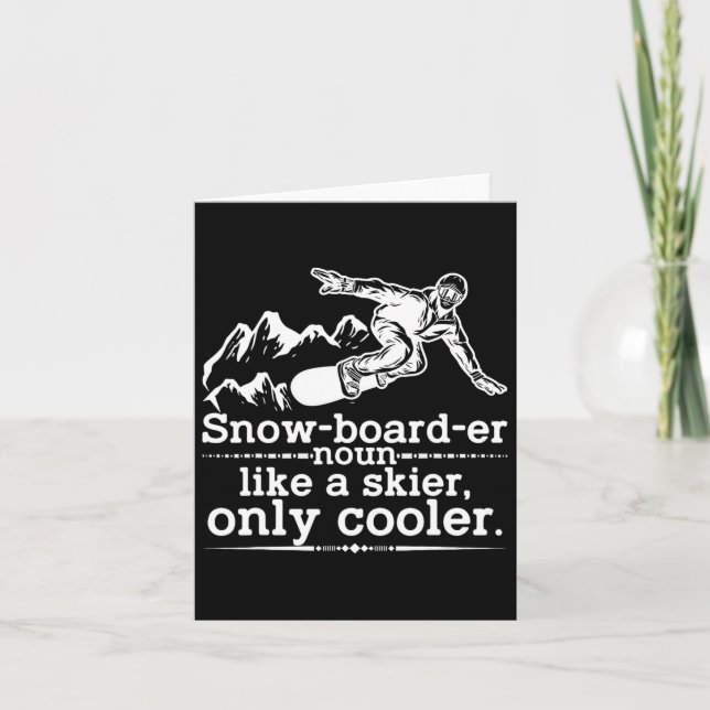 Carte Snowboardeur Définition Funny Snowboard Winter S (Devant)