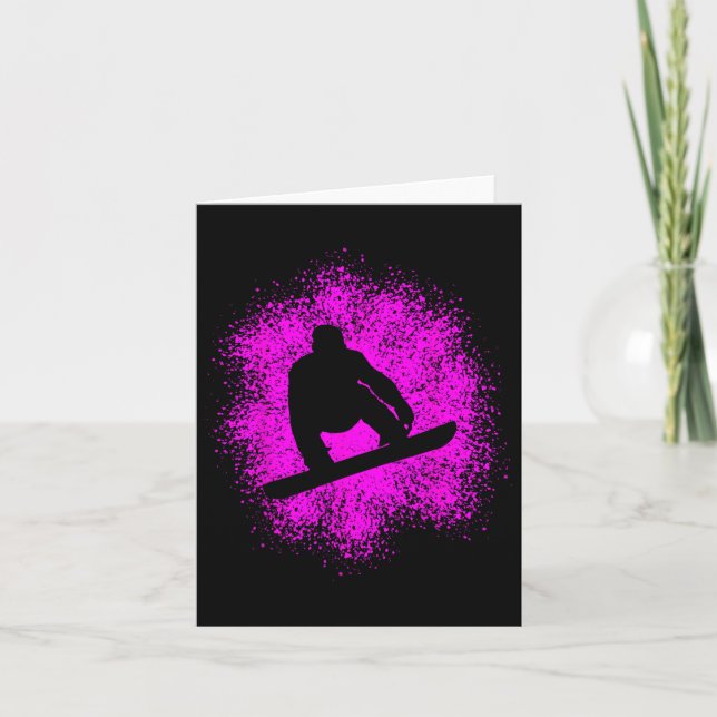 Carte Snowboardeur Snowboard Femmes Hommes (Devant)