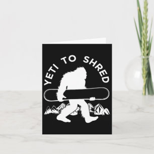 Carte Snowboardeur Yeti T Shirt