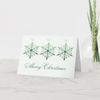 Carte Snowflakes Merry Christmas Card