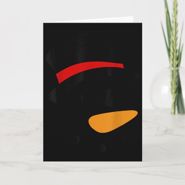 Carte Snowman Christmas Character Face  (Devant)