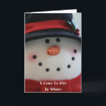 Carte Snowman Dream<br><div class="desc">Je viens à la vie en hiver Je n’aime pas être seul Pourrais-tu me construire une belle épouse ? S'il vous plaît,  neige moelleuse pas pierre ! Deux enfants seraient si gentils Nous pouvons jouer,  rire et chanter. Quand les pluies chaudes d'avril viendront,  Nous fondrons au printemps. NTW Lauren</div>