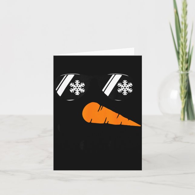 Carte Snowman Face Sungles Christmas For Men Boys And Ki (Devant)