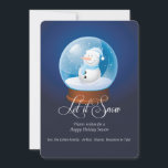 Carte Snowman Globe<br><div class="desc">Un bonhomme de neige adorable dans un globe d'hiver à vous d'envoyer avec vos salutations de vacances. La carte est facile à customiser avec votre libellé, police, couleur de police, options de forme de papier et choix de six types de papier. Pas exactement ce que vous cherchez ? Tous nos...</div>